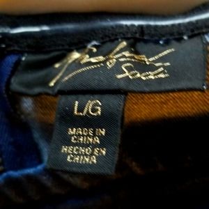 Dk Blue denim strapless top w/ peplum